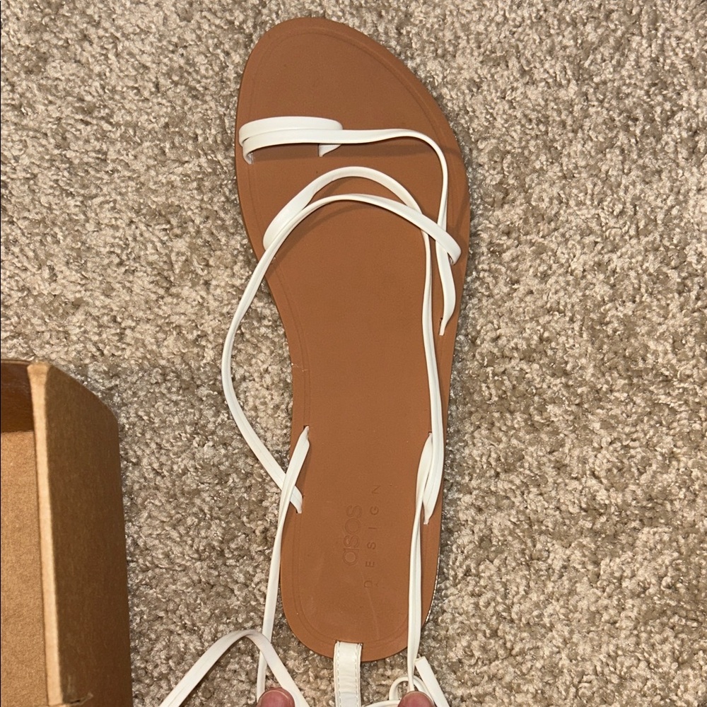 ASOS Tan and White Strappy Sandals